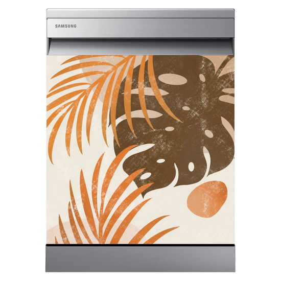 Vinilo Adhesivo para lavavajillas - Hojas tropicales