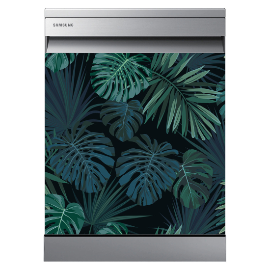 Vinilo Adhesivo para lavavajillas - Hojas tropicales