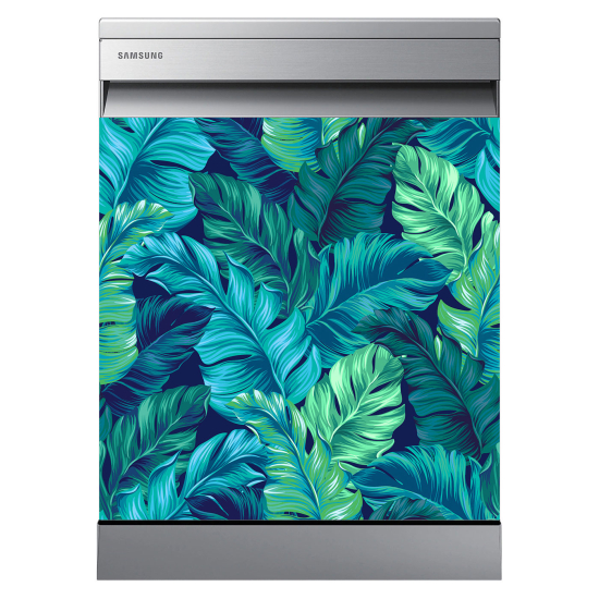Vinilo Adhesivo para lavavajillas - Hojas tropicales