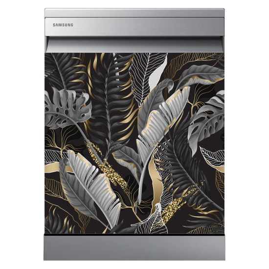 Vinilo Adhesivo para lavavajillas - Hojas tropicales
