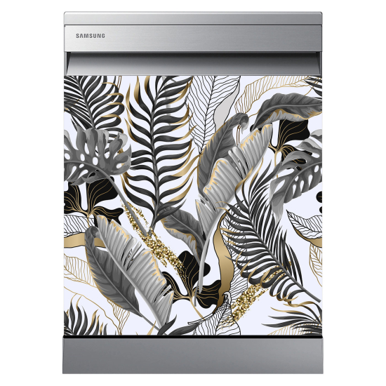 Vinilo Adhesivo para lavavajillas - Hojas tropicales