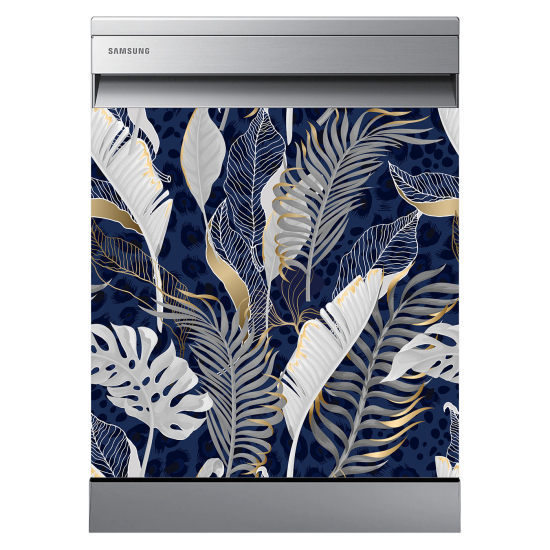Vinilo Adhesivo para lavavajillas - Hojas tropicales