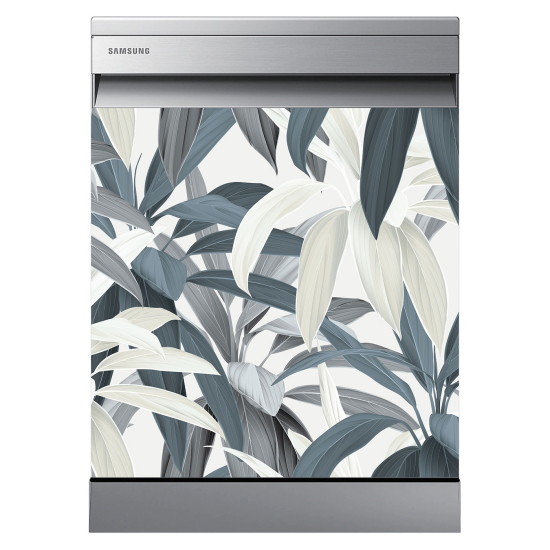 Vinilo Adhesivo para lavavajillas - Hojas tropicales