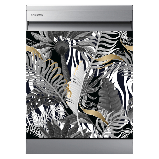 Vinilo Adhesivo para lavavajillas - Hojas tropicales