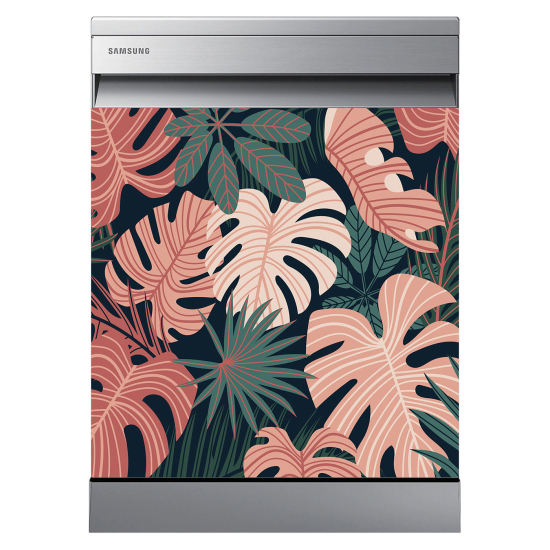 Vinilo Adhesivo para lavavajillas - Hojas tropicales