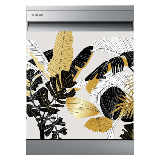 Vinilo Adhesivo para lavavajillas - Hojas tropicales