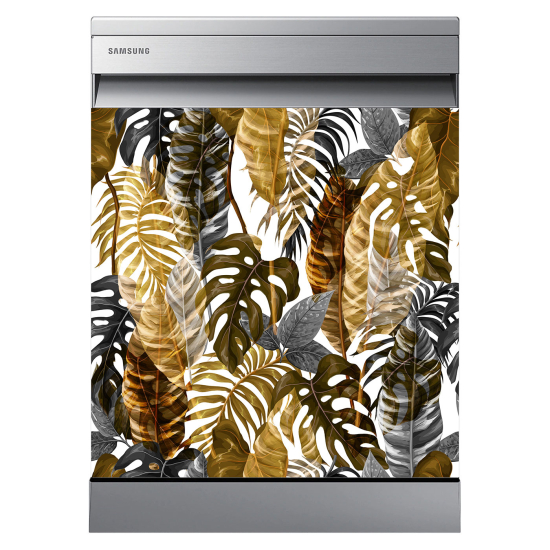 Vinilo Adhesivo para lavavajillas - Hojas tropicales