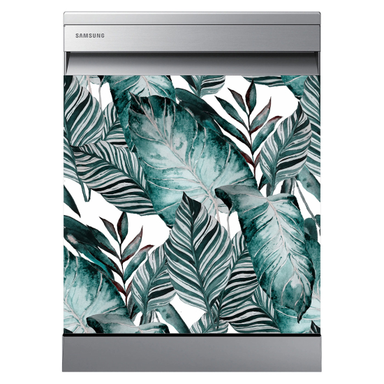 Vinilo Adhesivo para lavavajillas - Hojas tropicales