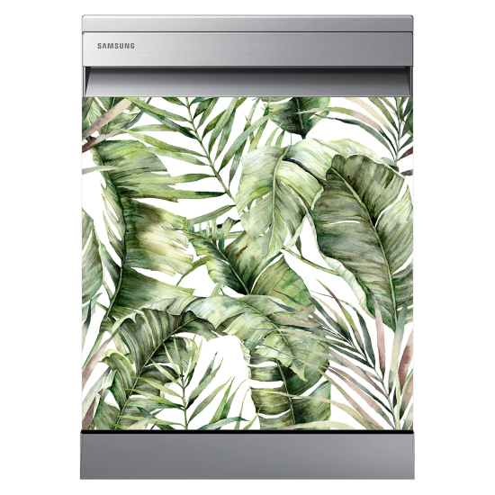 Vinilo Adhesivo para lavavajillas - Hojas tropicales