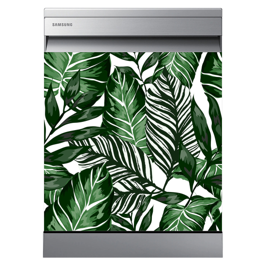 Vinilo Adhesivo para lavavajillas - Hojas tropicales