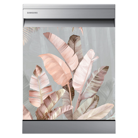 Vinilo Adhesivo para lavavajillas - Hojas tropicales