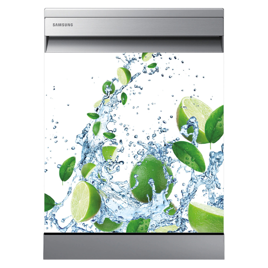 Vinilo Adhesivo para lavavajillas - Limones verdes