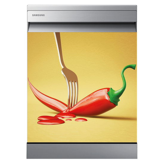 Vinilo Adhesivo para lavavajillas - Pimiento