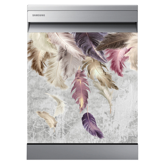 Vinilo Adhesivo para lavavajillas - Plumas