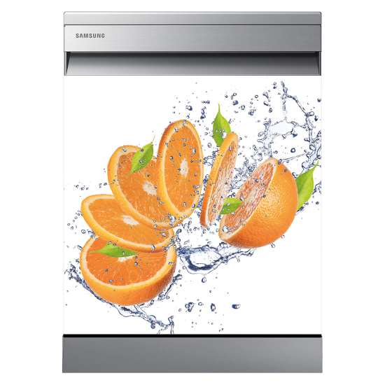 Vinilo Adhesivo para lavavajillas - Rodajas de naranja