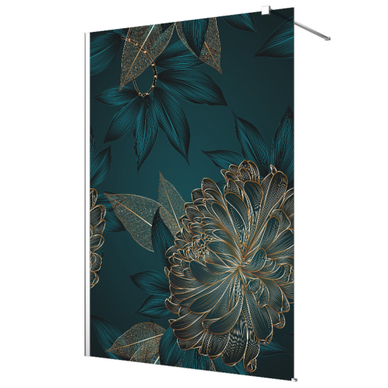 Vinilo Adhesivo para mampara de ducha esmerilado - Flores