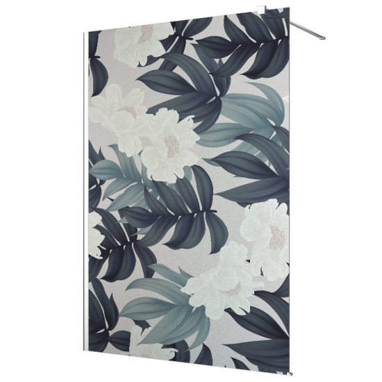 Vinilo Adhesivo para mampara de ducha esmerilado - Flores