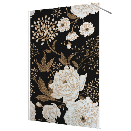Vinilo Adhesivo para mampara de ducha esmerilado - Flores