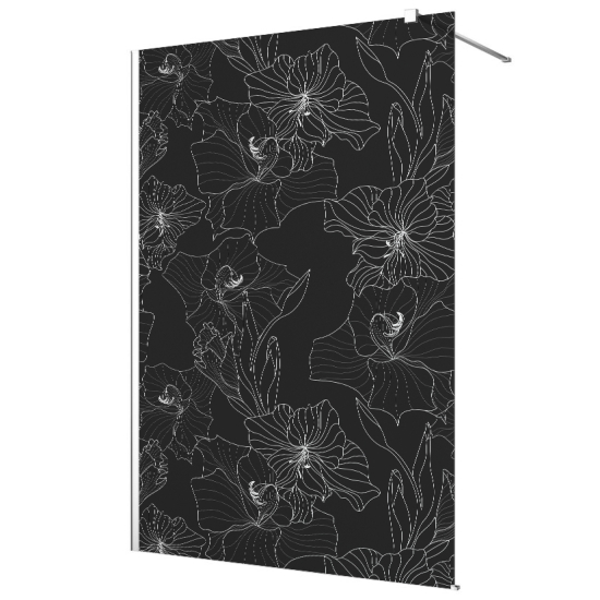 Vinilo Adhesivo para mampara de ducha esmerilado - Flores