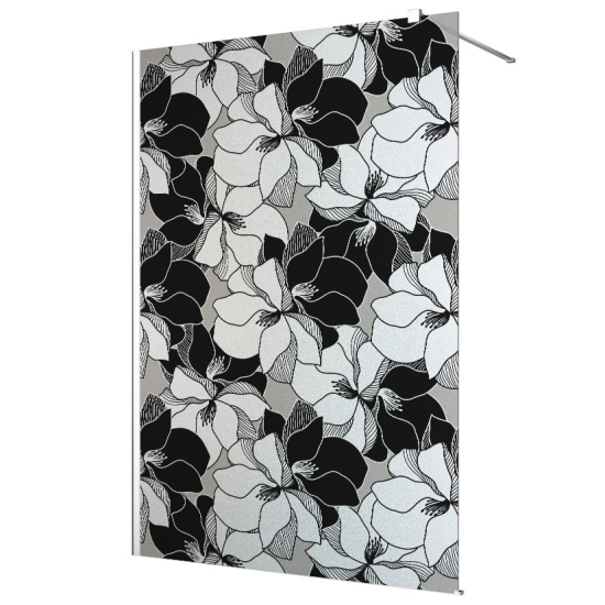 Vinilo Adhesivo para mampara de ducha esmerilado - Flores
