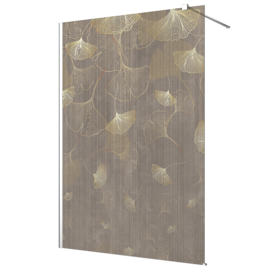 Vinilo Adhesivo para mampara de ducha esmerilado - Hojas de Ginkgo