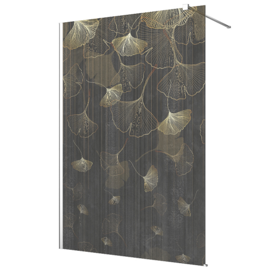Vinilo Adhesivo para mampara de ducha esmerilado - Hojas de Ginkgo