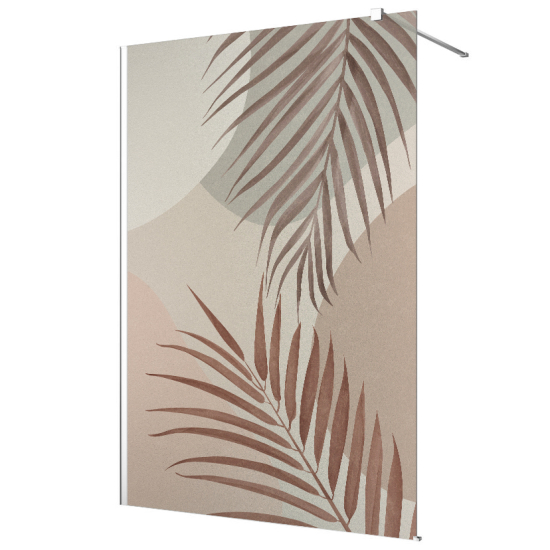 Vinilo Adhesivo para mampara de ducha esmerilado - Hojas Tropicales