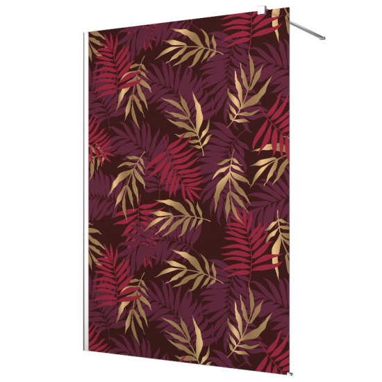 Vinilo Adhesivo para mampara de ducha esmerilado - Hojas Tropicales
