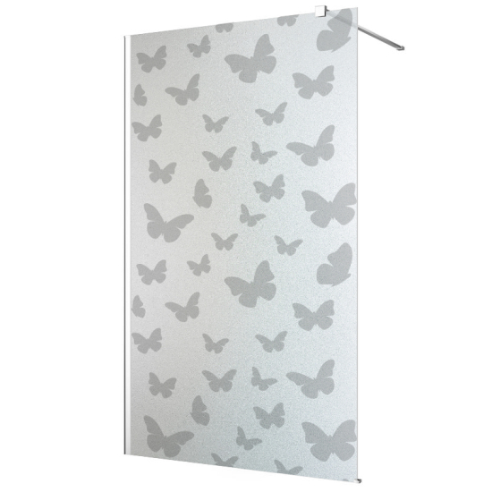 Vinilo Adhesivo para mampara de ducha esmerilado - Mariposas