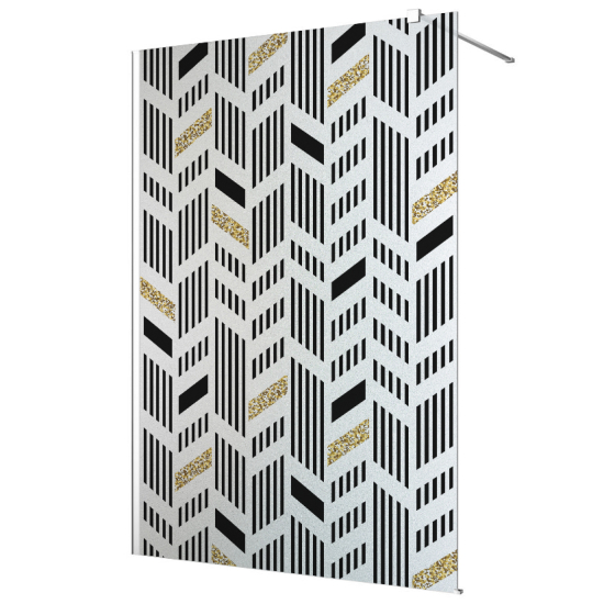 Vinilo Adhesivo para mampara de ducha esmerilado - Motivo Chevron