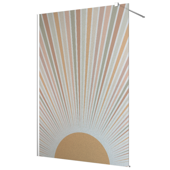 Vinilo Adhesivo para mampara de ducha esmerilado - Rayo de sol Boho