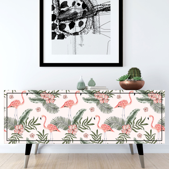 Vinilo Adhesivo para muebles - Flamencos rosas