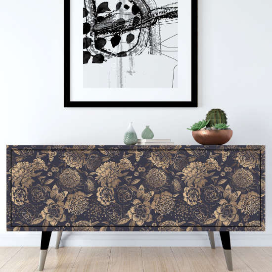Vinilo Adhesivo para muebles - Flores Mariposas