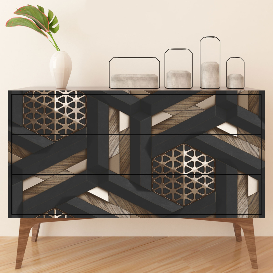 Vinilo Adhesivo para muebles - Madera geométrica