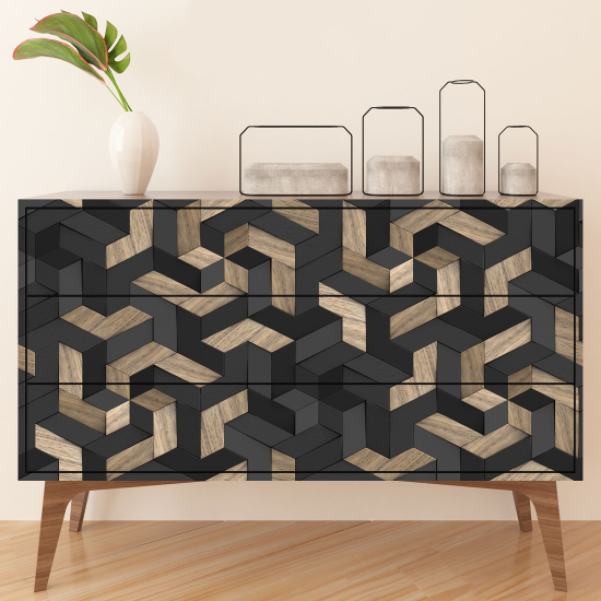 Vinilo Adhesivo para muebles - Madera geométrica