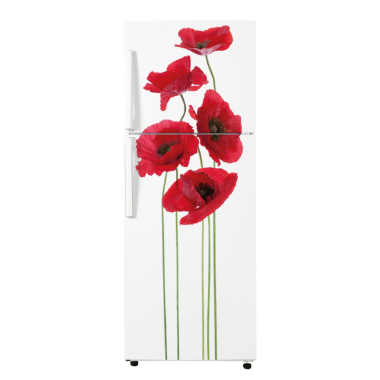 Vinilo Adhesivo para nevera - Amapolas