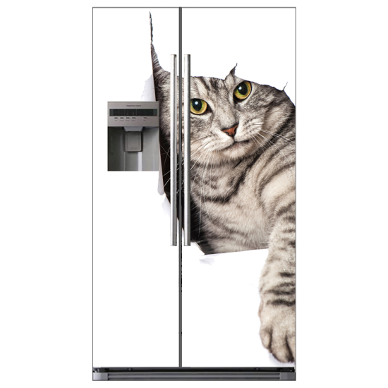 Vinilo Adhesivo para nevera americana - Gato