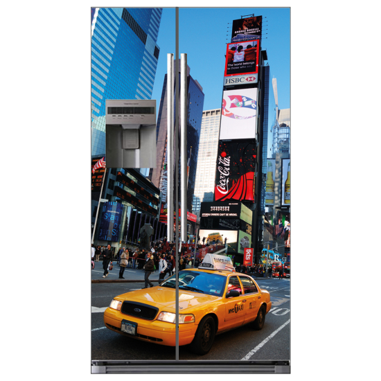 Vinilo Adhesivo para nevera americana - Taxi Nueva York
