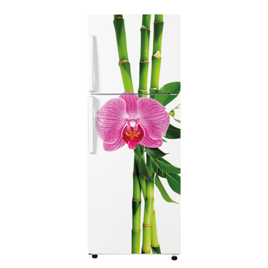 Vinilo Adhesivo para nevera - Bambú orquídea