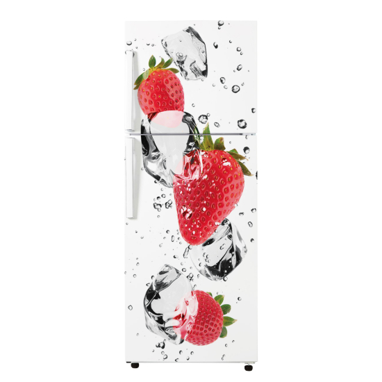 Vinilo Adhesivo para nevera - Fresas