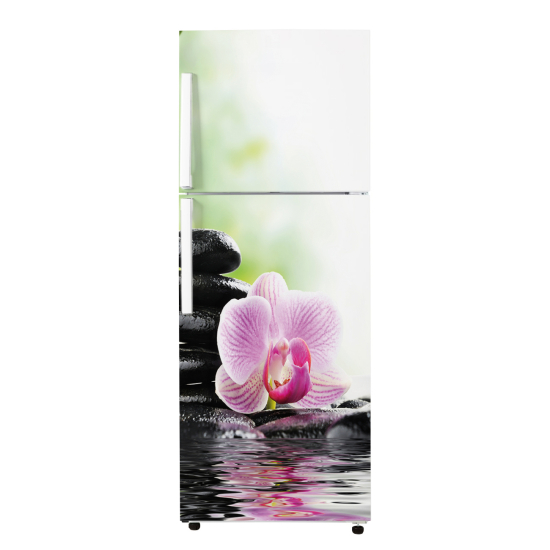 Vinilo Adhesivo para nevera - Guijarros orquídea