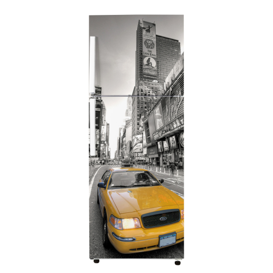 Vinilo Adhesivo para nevera - Taxi de Nueva York