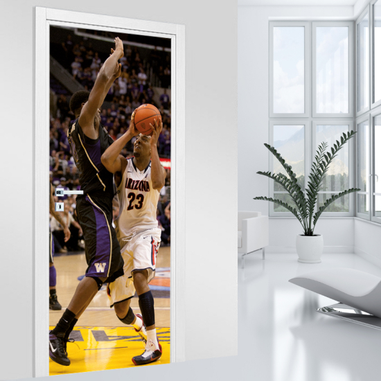 Vinilo Adhesivo para puerta - Baloncesto