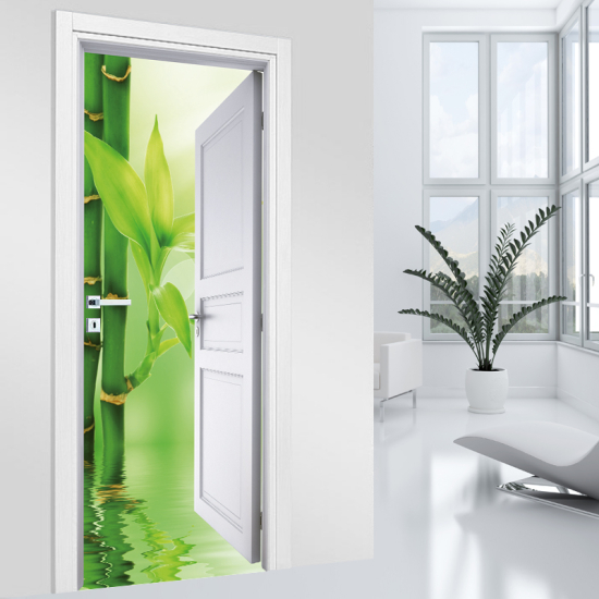 Vinilo Adhesivo para puerta - Bambú