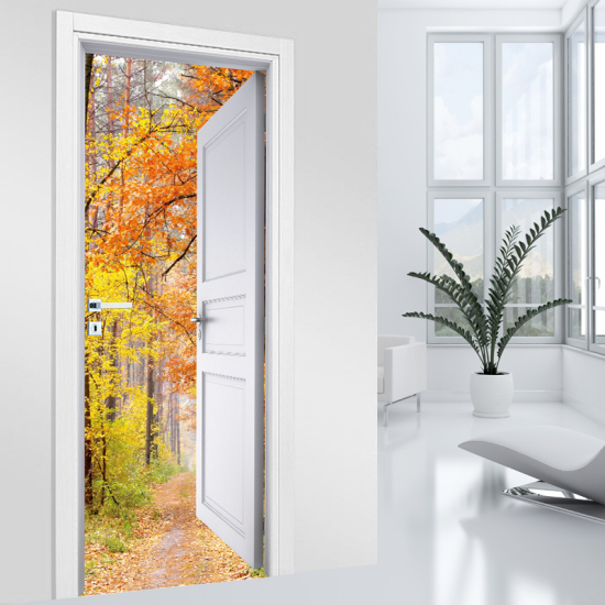 Vinilo Adhesivo para puerta - Bosque