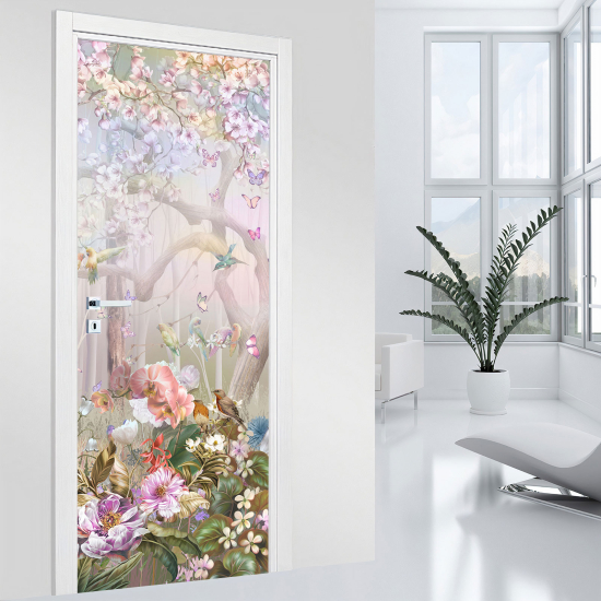 Vinilo Adhesivo para puerta - Bosque Encantado