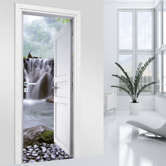 Vinilo Adhesivo para puerta - Cascada