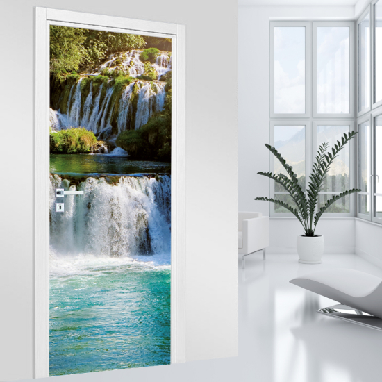 Vinilo Adhesivo para puerta - Cascadas