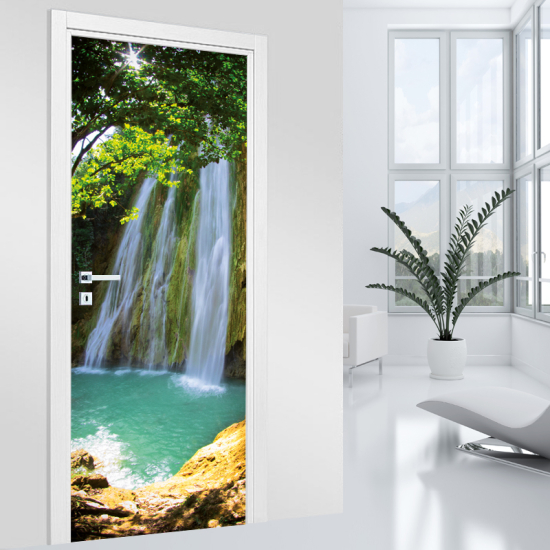 Vinilo Adhesivo para puerta - Cascadas