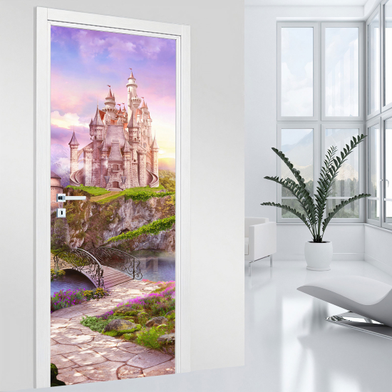 Vinilo Adhesivo para puerta - Castillo Encantado